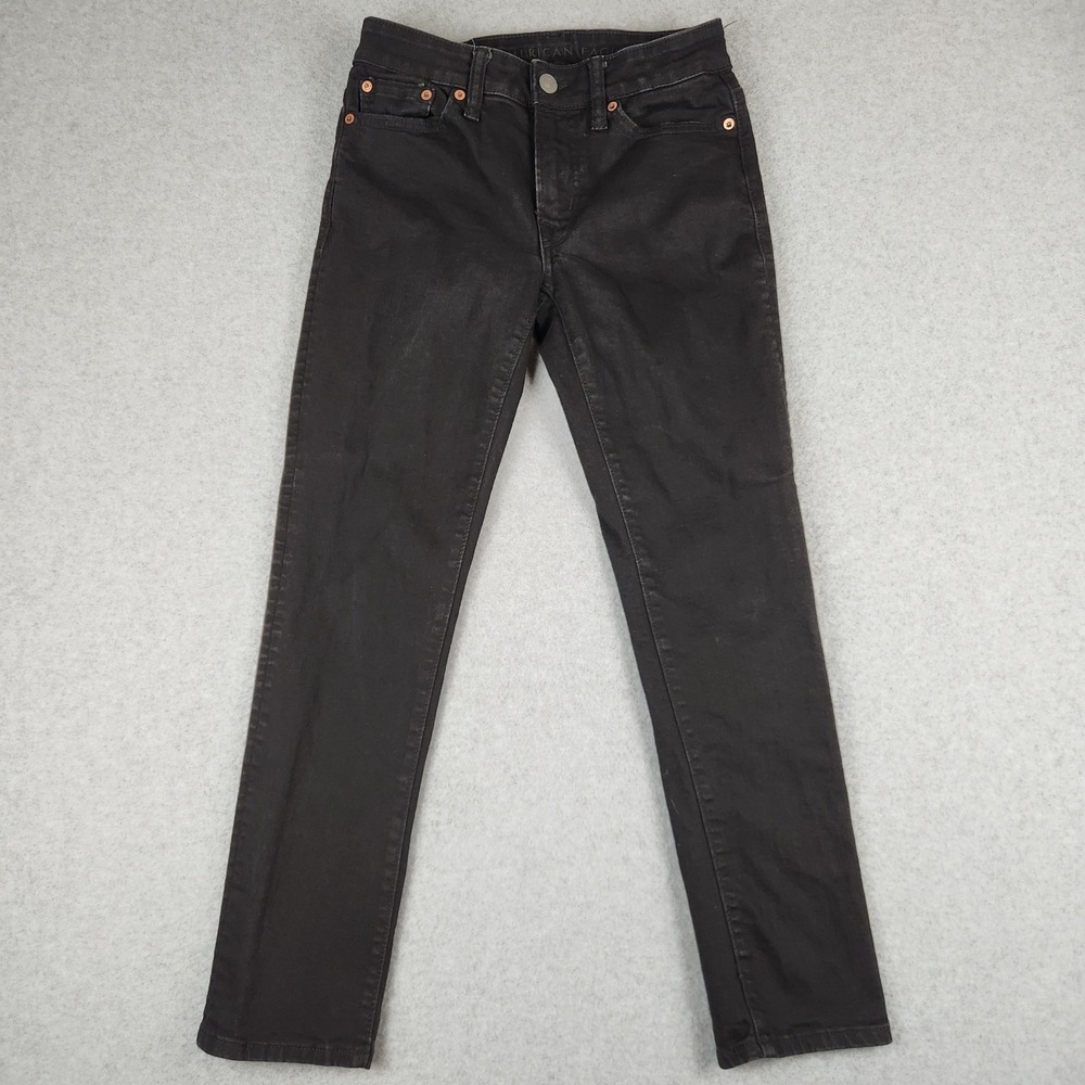 American Eagle Slim Fit Jeans True Black Mid Rise Men's Size 26x28